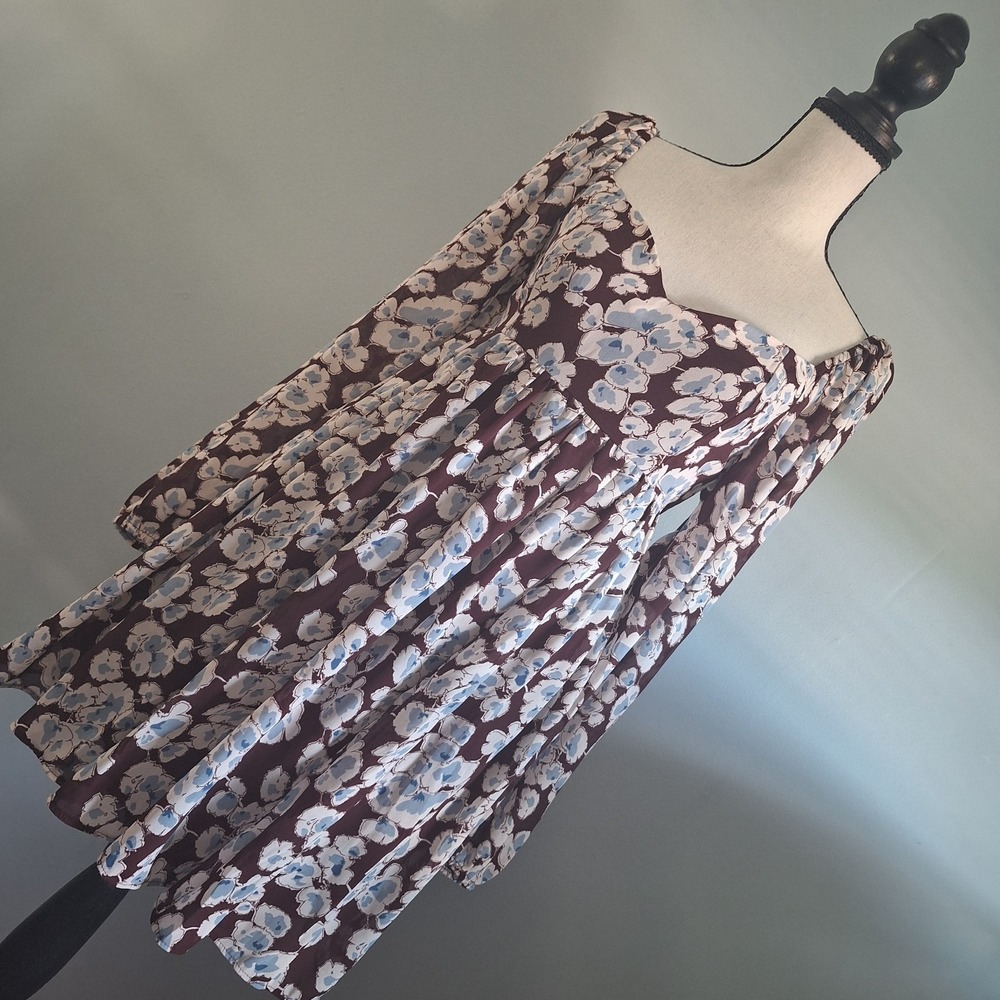 Abercrombie & Fitch Y2K Milk Maid Baby Doll Mini Dress Womens S Floral Fairy